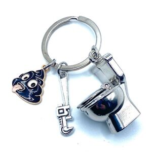 Plumber Keychain Toilet Wrench Poo